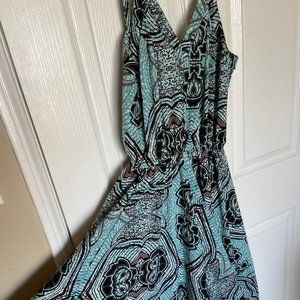 Asymmetrical Hemline Strappy Dress